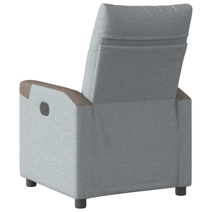 Poltrona Reclinabile in Tessuto Grigio Chiaro | homemem39