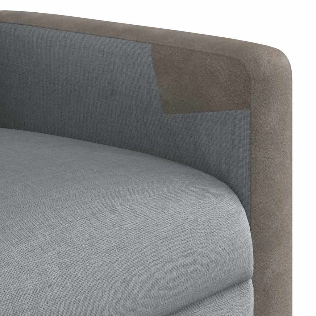 Poltrona Reclinabile in Tessuto Grigio Chiaro | homemem39