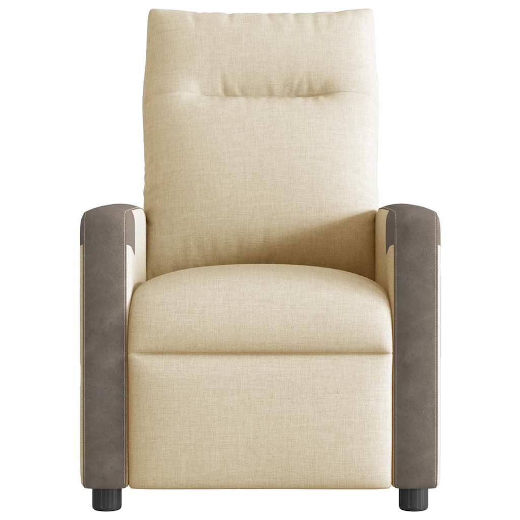 Poltrona Reclinabile in Tessuto Crema | homemem39