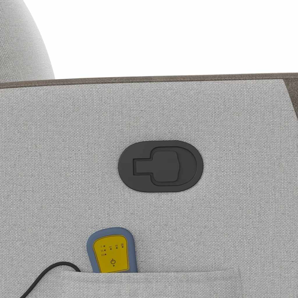 Poltrona Massaggiante Reclinabile Grigio Nuvola in Tessuto - homemem39