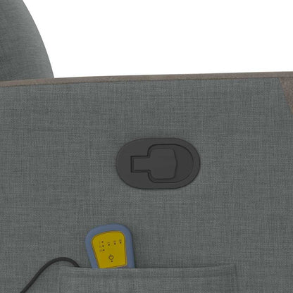 Poltrona Massaggiante Reclinabile Grigio Scuro in Tessuto - homemem39