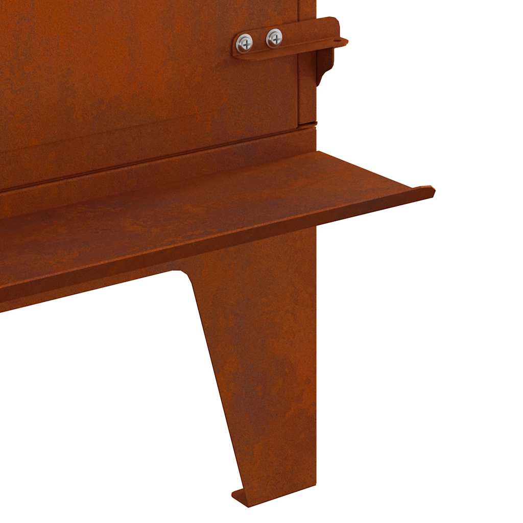 Stufa da Campeggio 35x50x60 cm in Acciaio Corten | homemem39