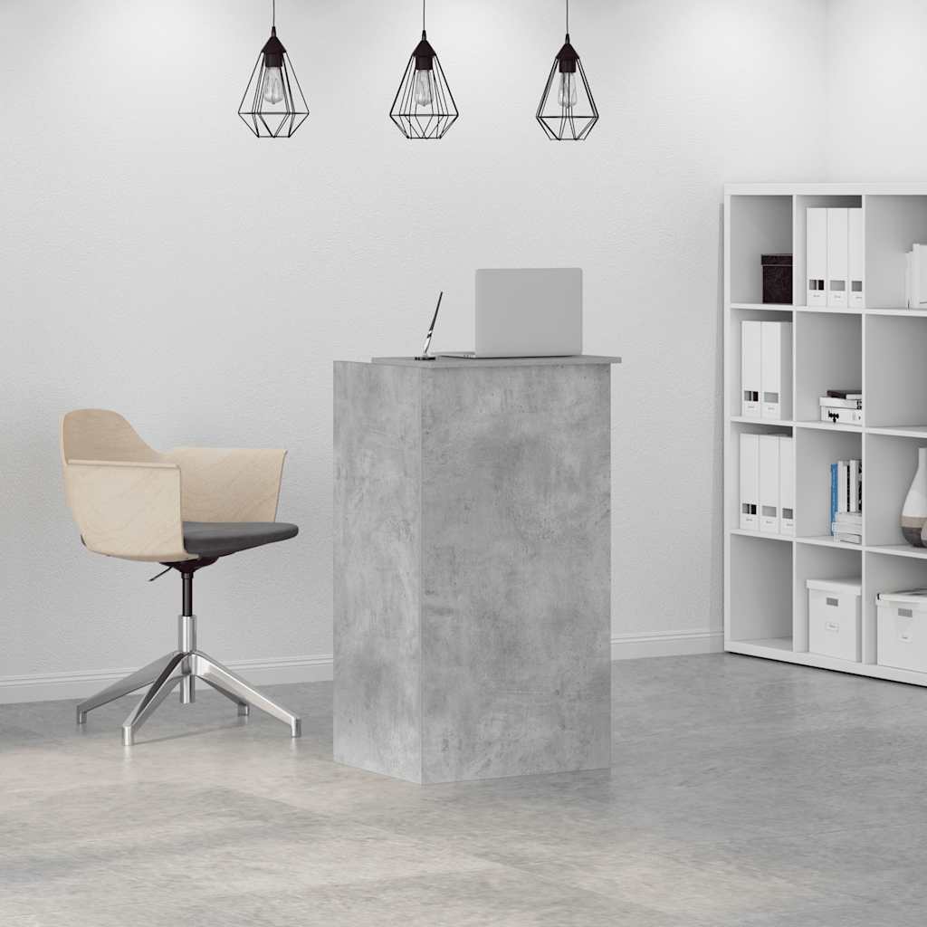 Banco Reception Grigio Cemento 55x50x103,5 cm Legno Multistrato - homemem39