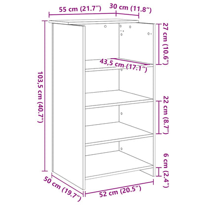 Banco Reception Rovere Fumo 55x50x103,5 cm in Legno Multistrato | homemem39