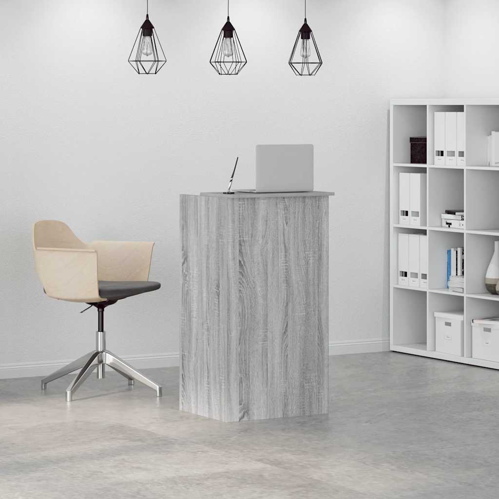 Banco Reception Grigio Sonoma 55x50x103,5 cm Legno Multistrato - homemem39