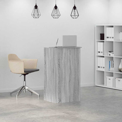 Banco Reception Grigio Sonoma 55x50x103,5 cm Legno Multistrato - homemem39