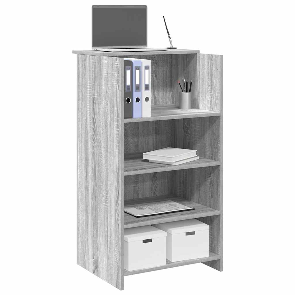 Banco Reception Grigio Sonoma 55x50x103,5 cm Legno Multistrato | homemem39
