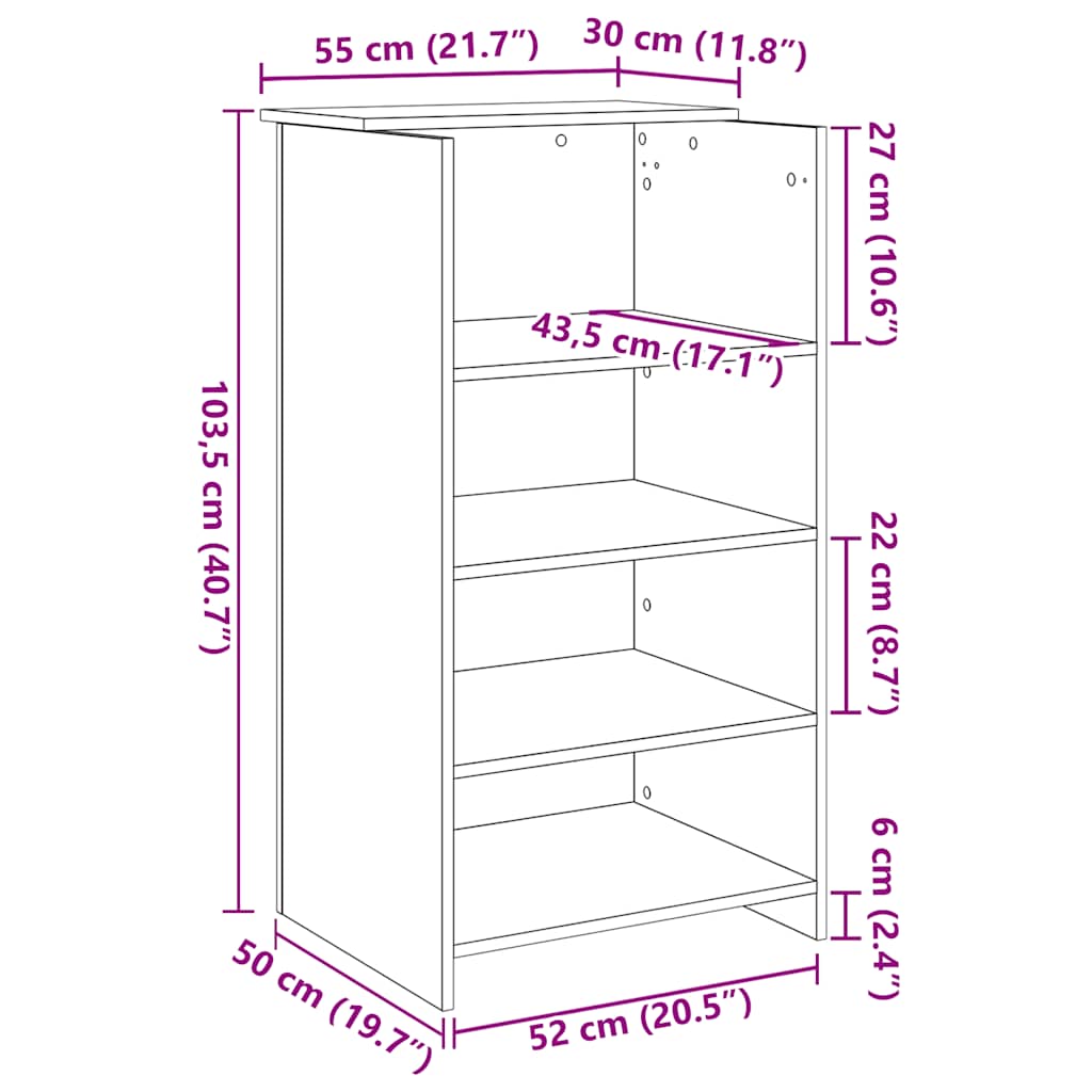Banco Reception Legno Antico 55x50x103,5 cm Legno Multistrato | homemem39