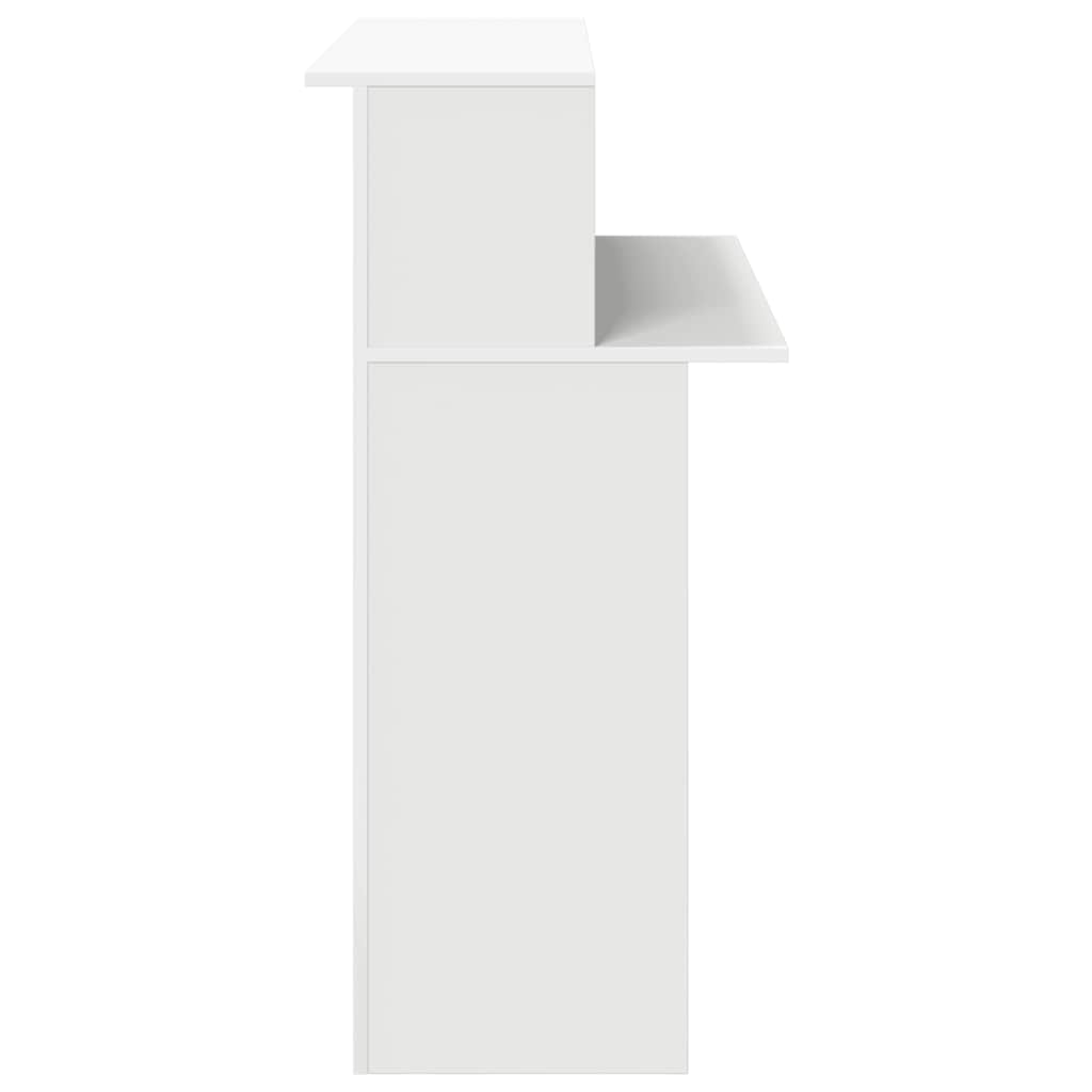Scrivania per Reception Bianca 100x50x103,5 cm in Legno Massello