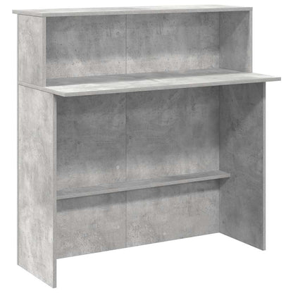 Banco Reception Grigio Cemento 100x50x103,5cm Legno Multistrato