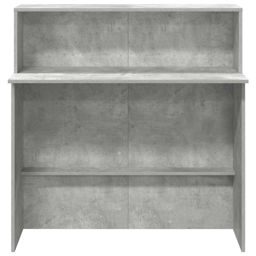 Banco Reception Grigio Cemento 100x50x103,5cm Legno Multistrato