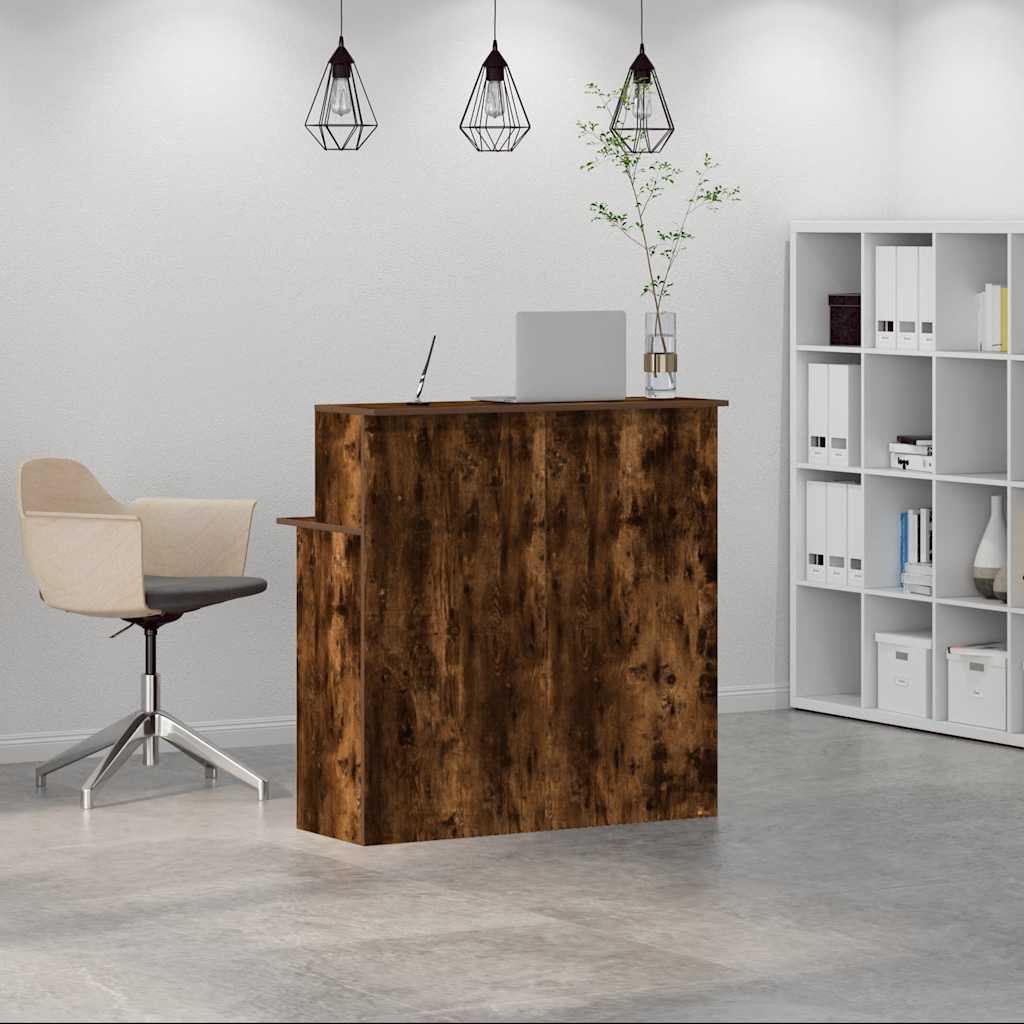 Banco Reception Rovere Fumo 100x50x103,5cm in Legno Multistrato