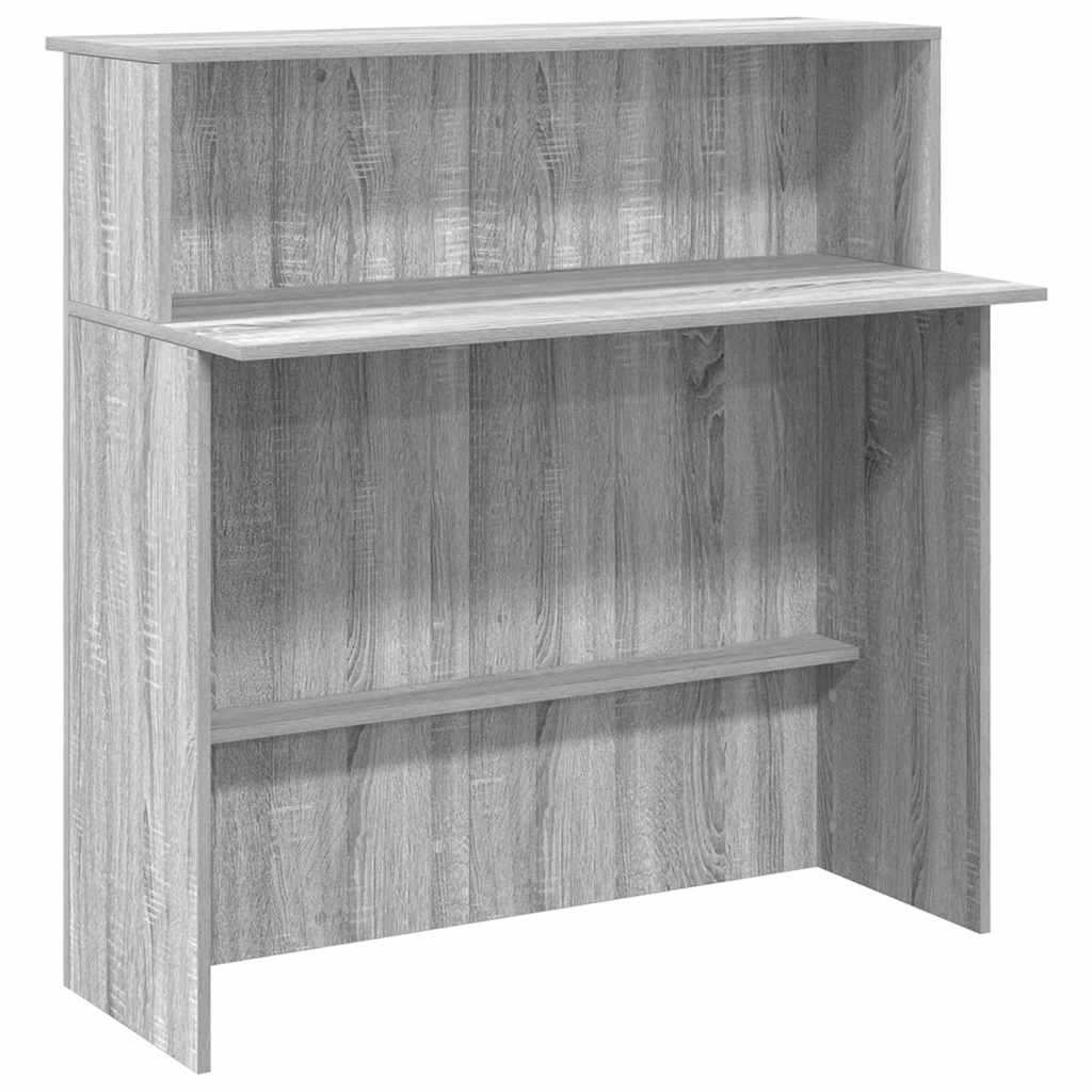 Banco Reception Grigio Sonoma 100x50x103,5 cm Legno Multistrato