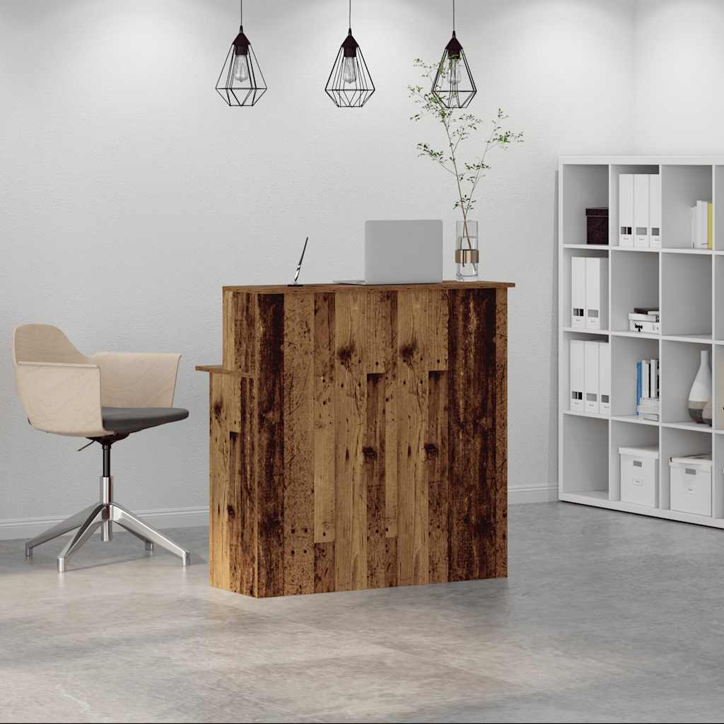 Banco Reception Legno Antico 100x50x103,5 cm Legno Multistrato