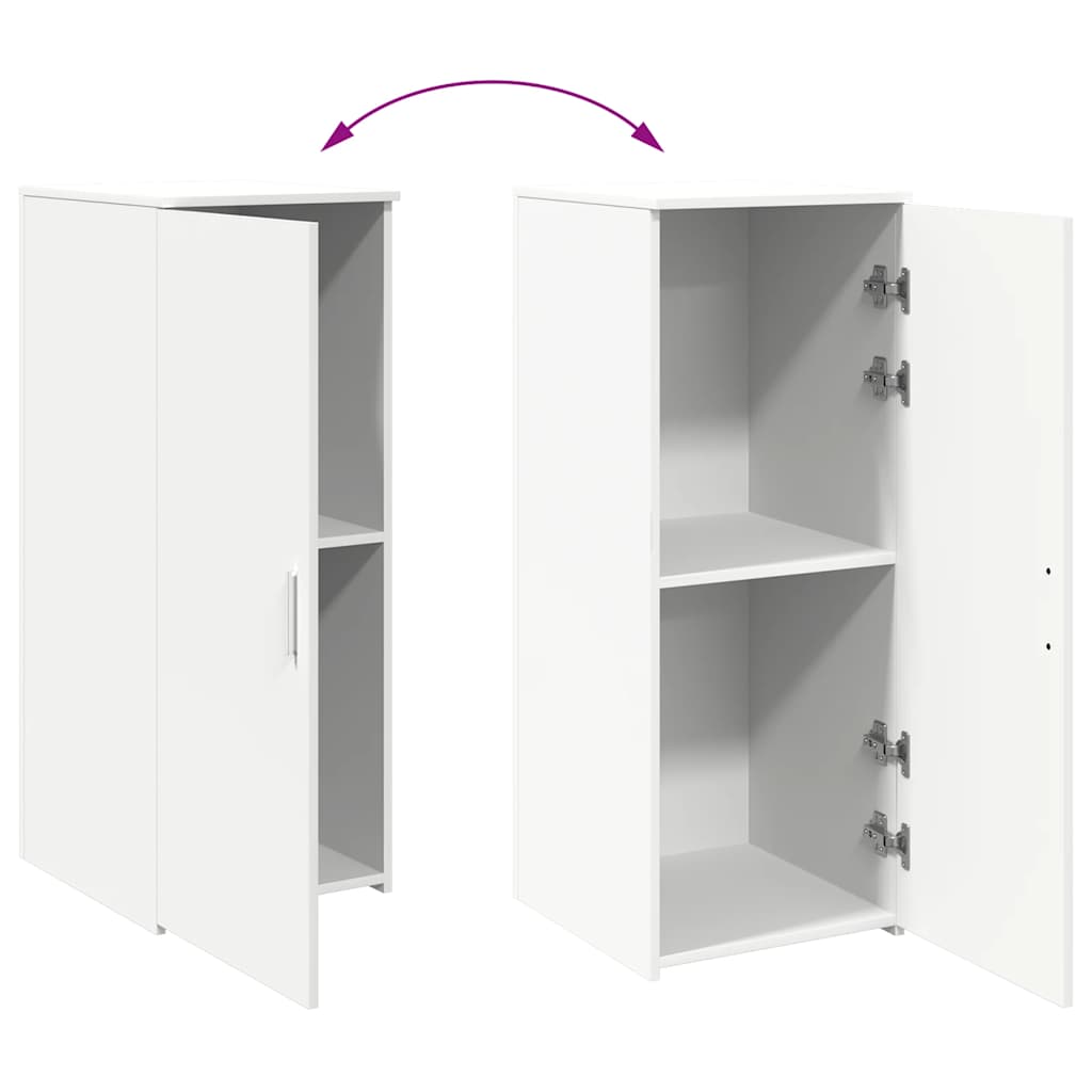 Mobiletto portaoggetti bianco 40x45x103,5 cm in legno ingegnerizzato | homemem39