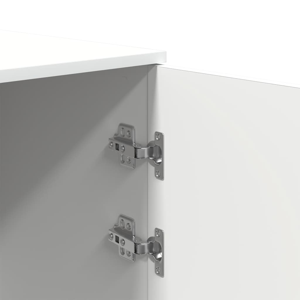 Mobiletto portaoggetti bianco 40x45x103,5 cm in legno ingegnerizzato | homemem39