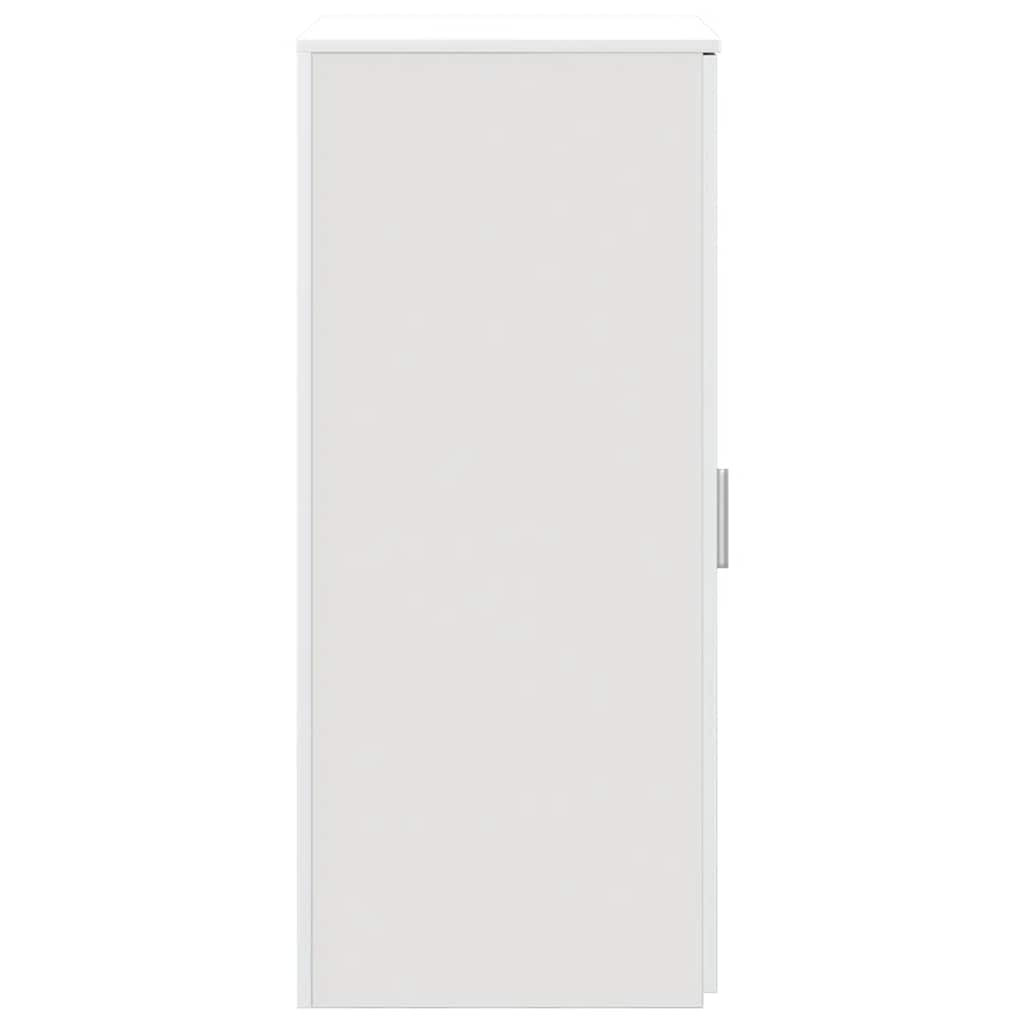 Mobile Portaoggetti Bianco 50x45x103,5 cm in Legno Multistrato | homemem39