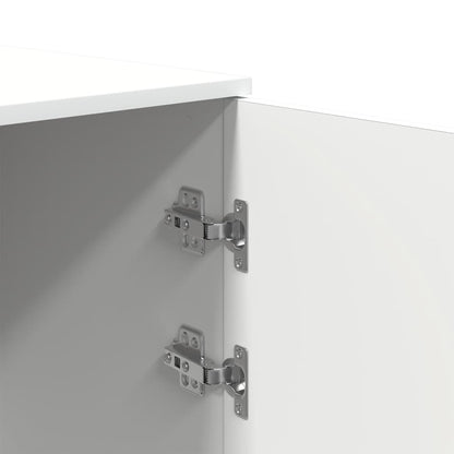 Mobile Portaoggetti Bianco 50x45x103,5 cm in Legno Multistrato | homemem39
