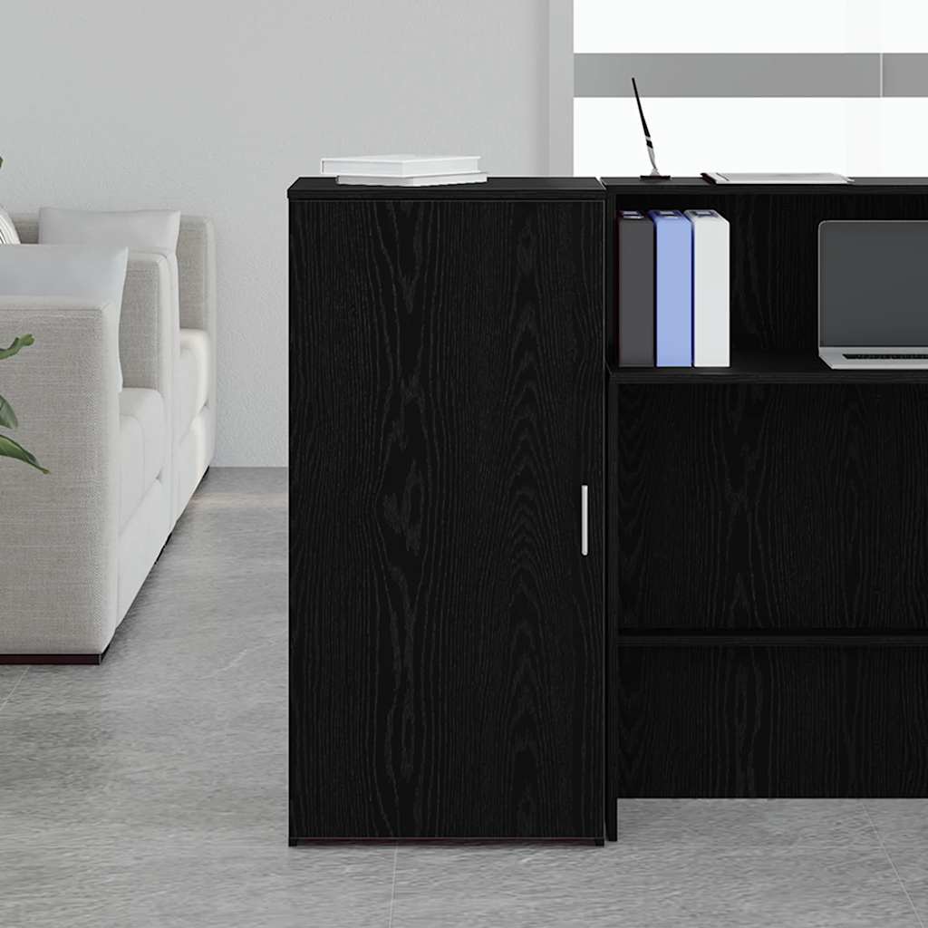 Mobiletto portaoggetti Nero 50x45x103,5 cm in Legno ingegnerizzato | homemem39