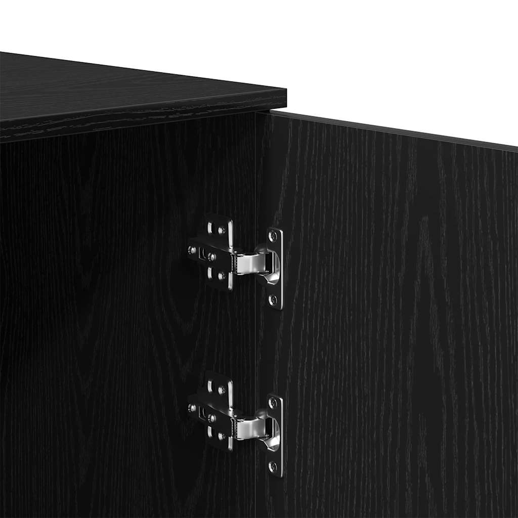 Mobiletto portaoggetti Nero 50x45x103,5 cm in Legno ingegnerizzato | homemem39