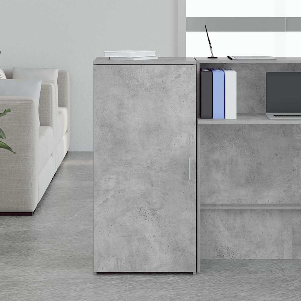Mobile Portaoggetti Grigio Cemento 50x45x103,5 cm in Truciolato | homemem39