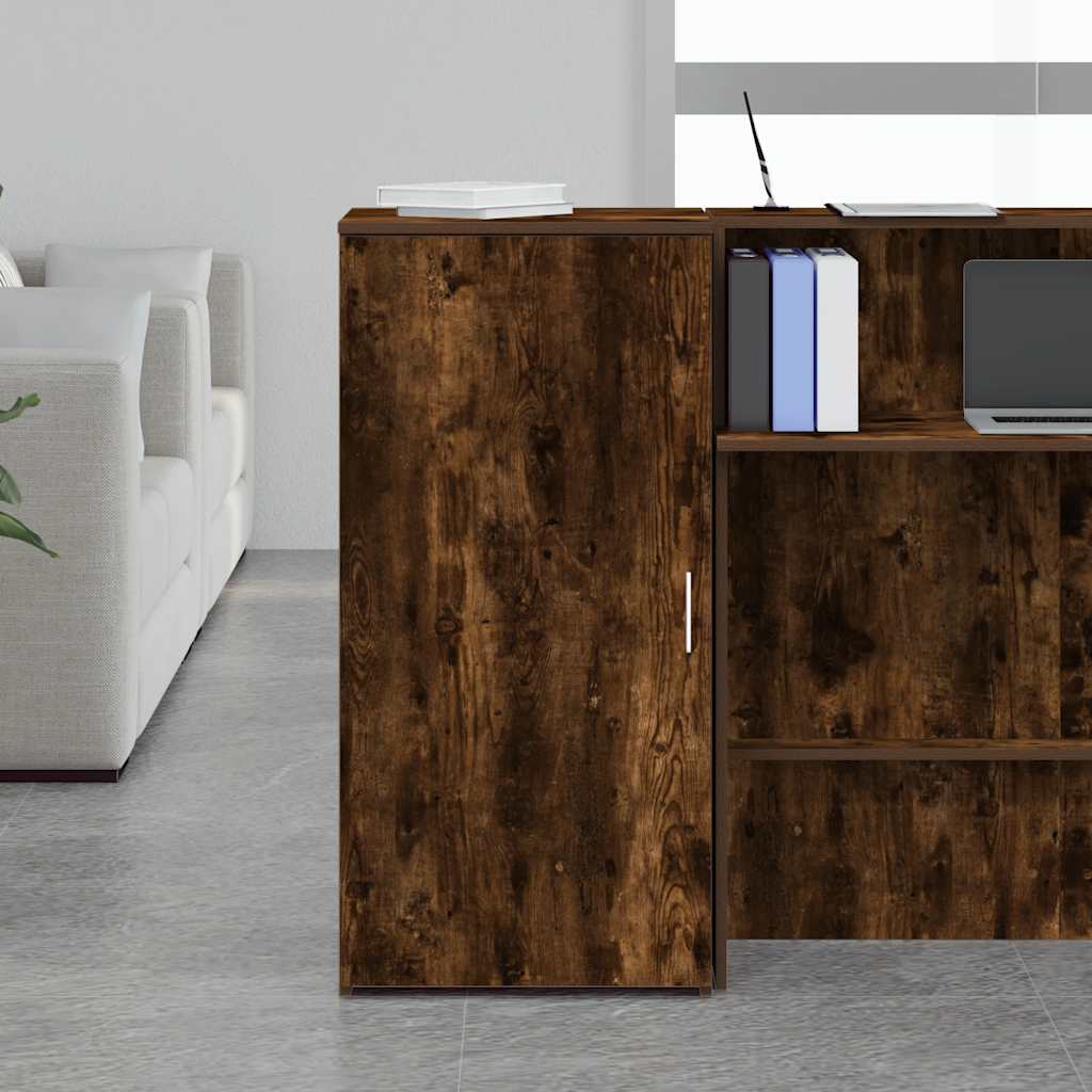Mobile Portaoggetti Rovere Fumo 50x45x103,5 cm in Truciolato | homemem39