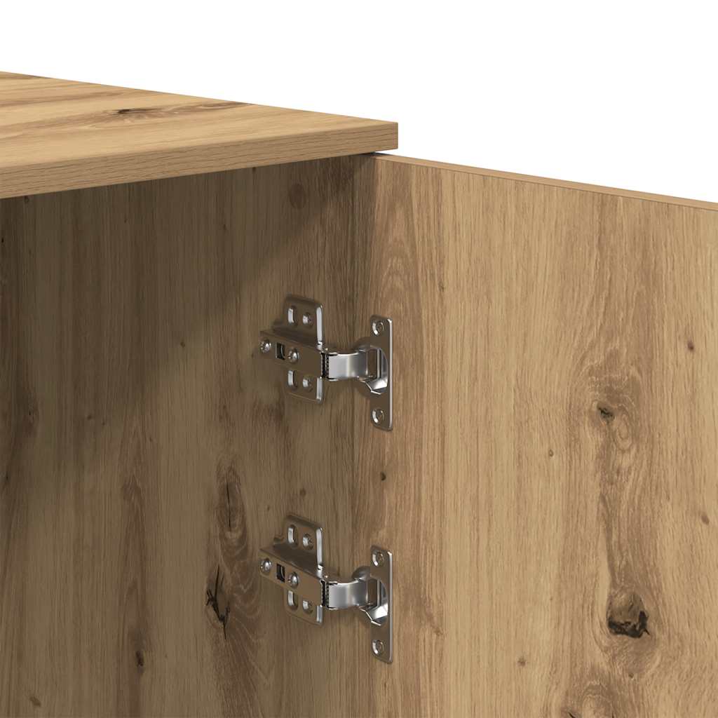Mobile Portaoggetti Rovere Artigianale 50x45x103,5cm Truciolato | homemem39