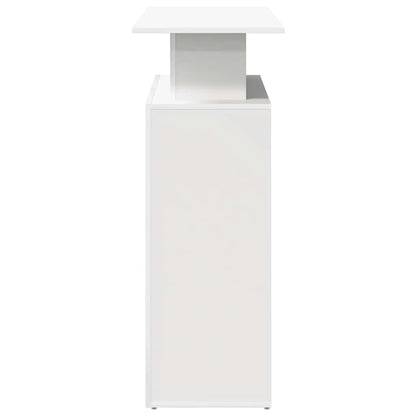 Scrivania per Reception Bianca 100x40x104 cm in Legno Massello | homemem39