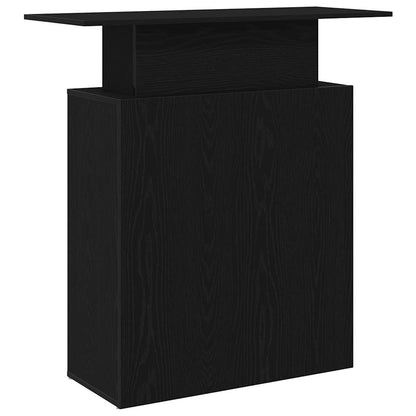 Scrivania per Reception Nera 100x40x104 cm in Legno Massello | homemem39