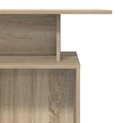 Scrivania per Reception Rovere Sonoma 100x40x104 cm in Legno Massello di Argilla | homemem39
