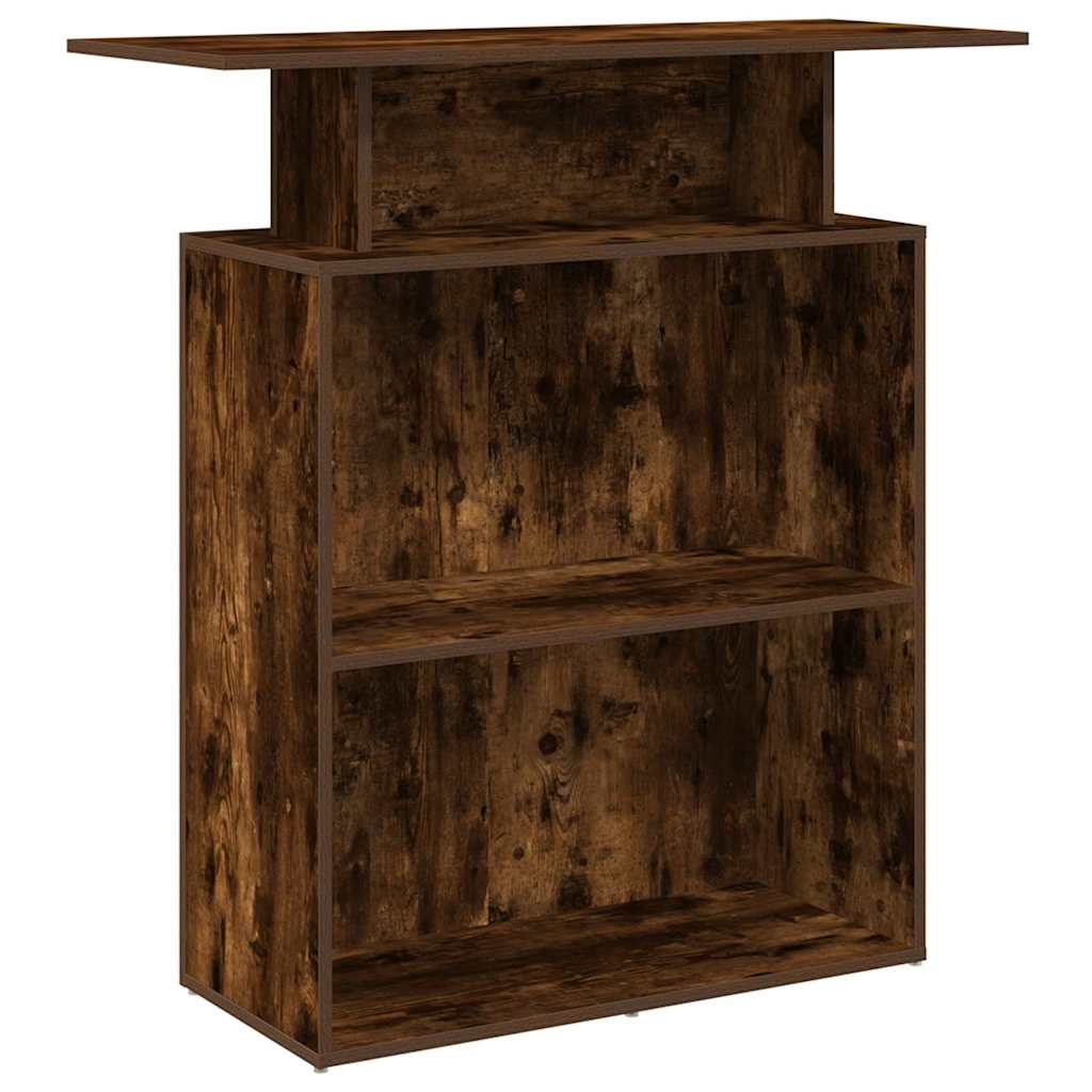 Banco Reception Rovere Fumo 100x40x104 cm in Legno Multistrato - homemem39