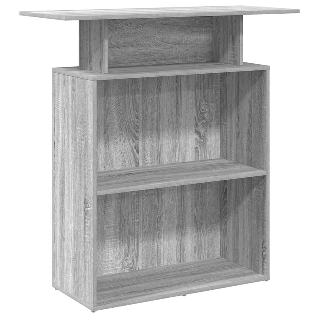 Banco Reception Grigio Sonoma 100x40x104 cm Legno Multistrato | homemem39