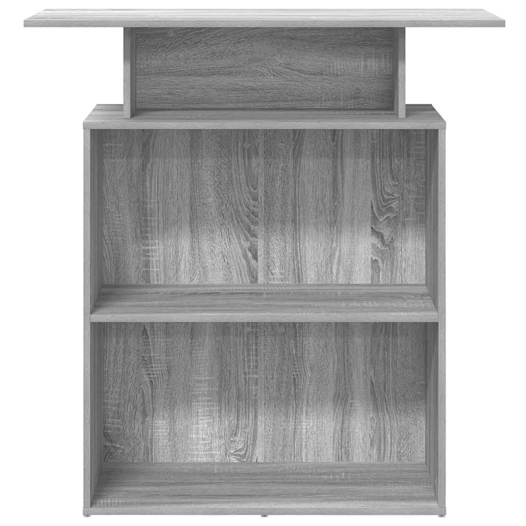 Banco Reception Grigio Sonoma 100x40x104 cm Legno Multistrato | homemem39