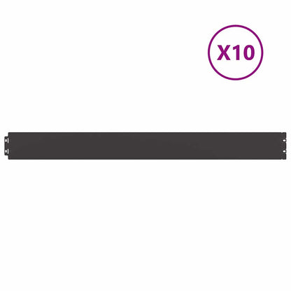Bordure per Prato 10 pz Nere Acciaio Laminato a Freddo | homemem39