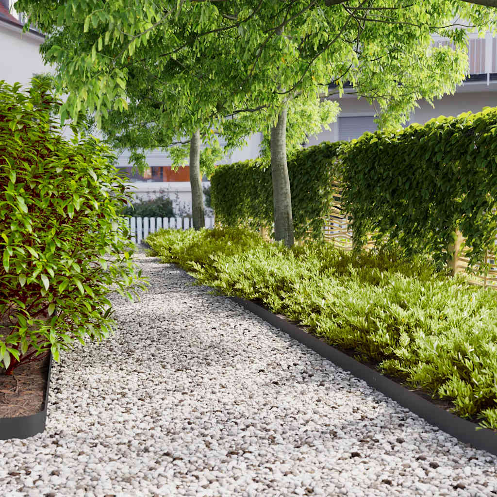 Bordure per Prato 50 pz Nere Acciaio Laminato a Freddo | homemem39