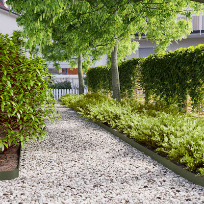 Bordure per Prato 50 pz Verde Oliva Acciaio Laminato a Freddo | homemem39