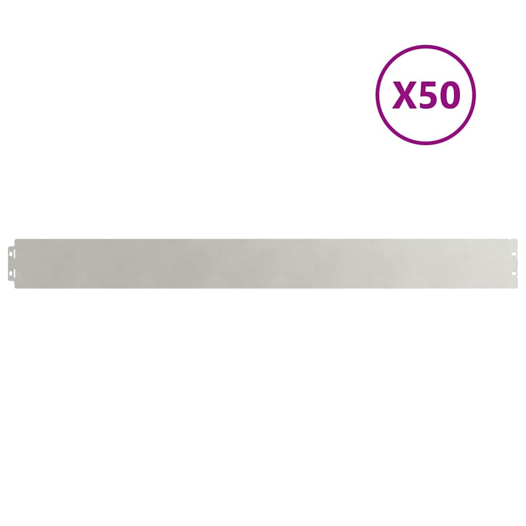 Bordure per Prato 50 pz 10x103 cm Acciaio Inossidabile | homemem39