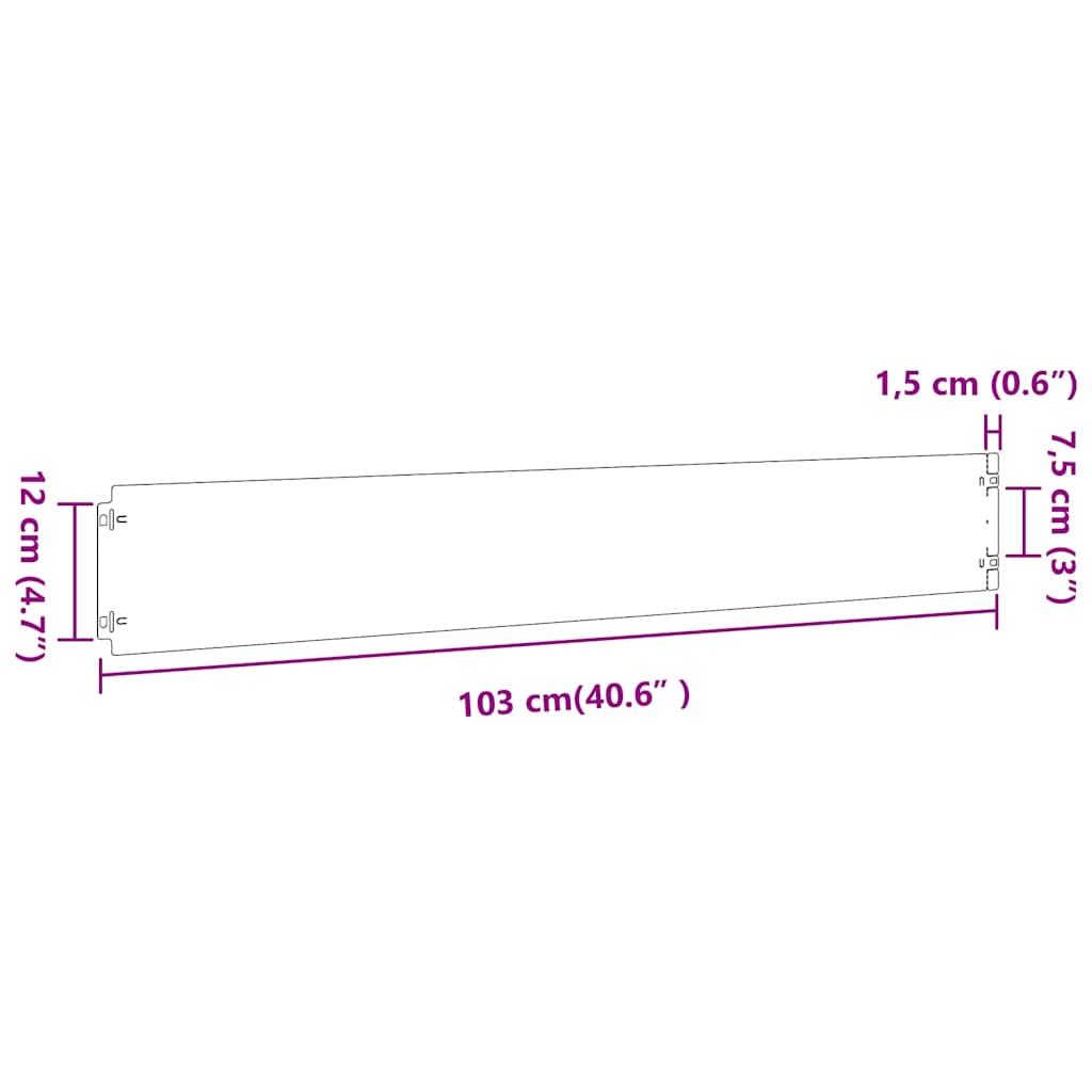 Bordure per Prato 10 pz Bianchi Acciaio Laminato a Freddo | homemem39