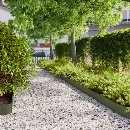 Bordure per Prato 10 pz Verde Oliva Acciaio Laminato a Freddo | homemem39