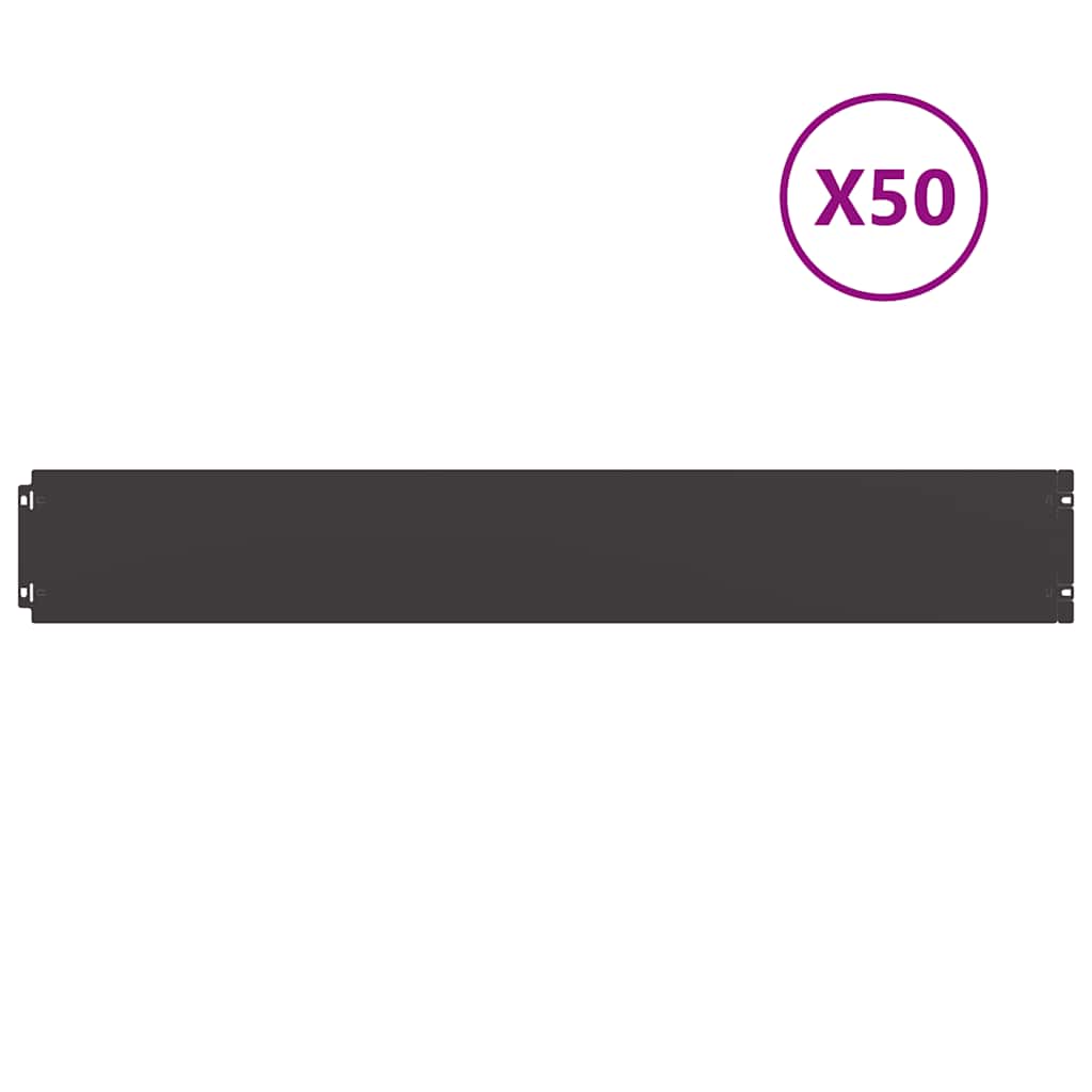 Bordure per Prato 50 pz Nere Acciaio Laminato a Freddo | homemem39