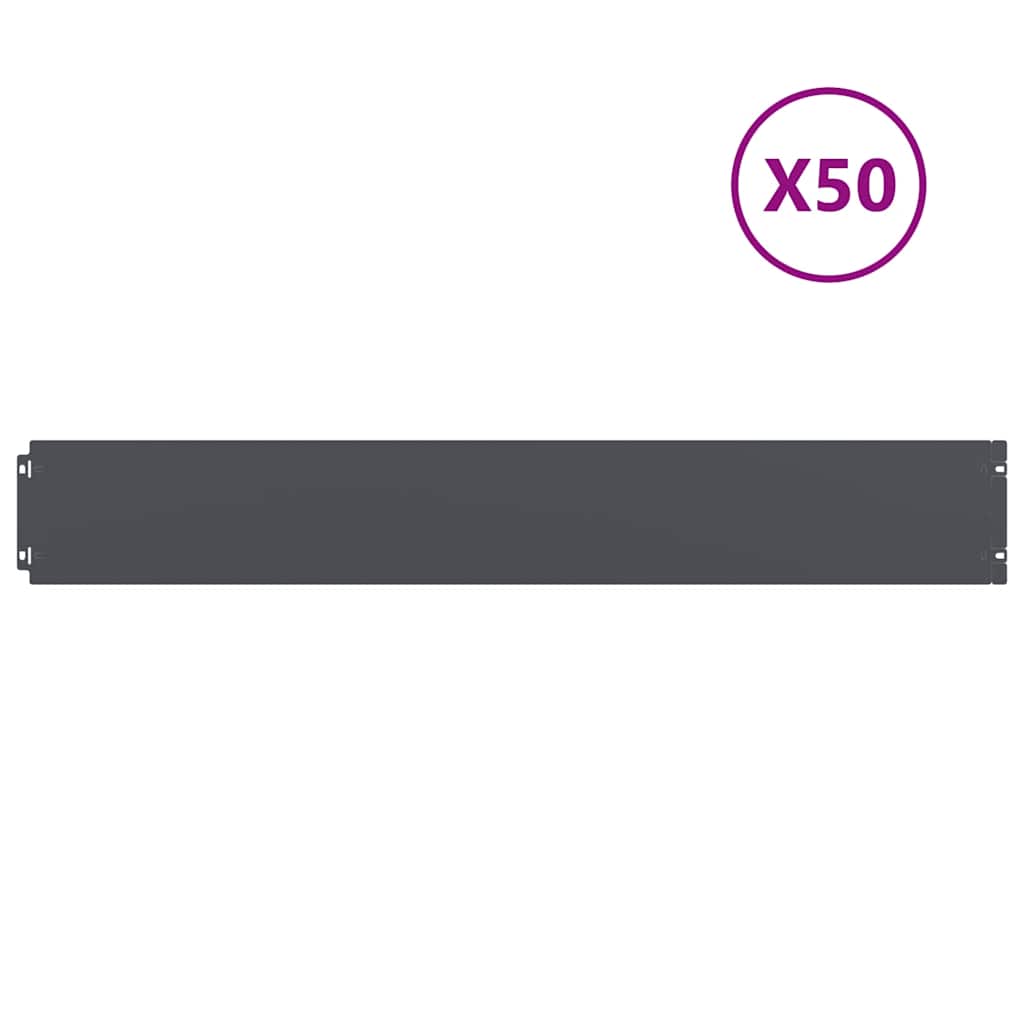 Bordure per Prato 50 pz Antracite Acciaio Laminato a Freddo | homemem39