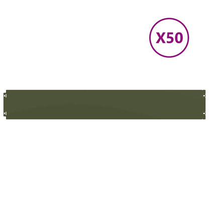Bordure per Prato 50 pz Verde Oliva Acciaio Laminato a Freddo | homemem39