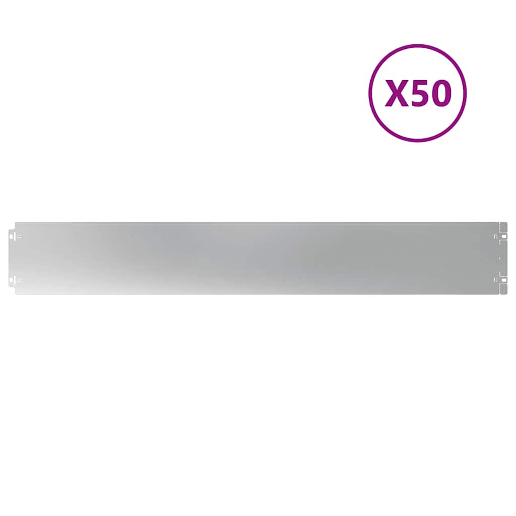 Bordure per Prato 50 pz 15x103 cm Acciaio Zincato | homemem39