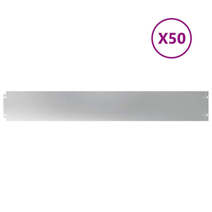 Bordure per Prato 50 pz 15x103 cm Acciaio Zincato | homemem39