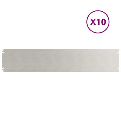 Bordure per Prato 10 pz 20x103 cm Acciaio Inossidabile | homemem39
