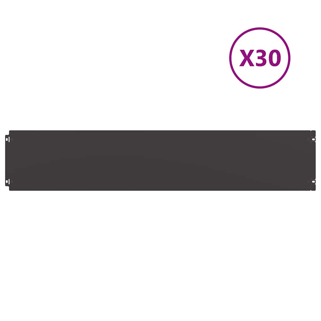 Bordure per Prato 30 pz Nere Acciaio Laminato a Freddo | homemem39