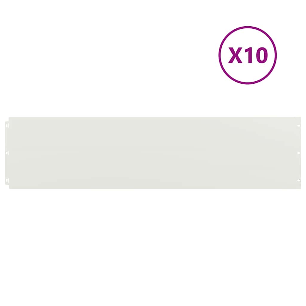 Bordure per Prato 10 pz Bianchi Acciaio Laminato a Freddo