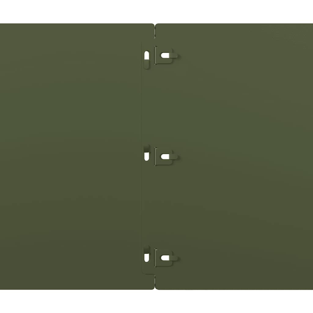 Bordure per Prato 10 pz Verde Oliva Acciaio Laminato a Freddo | homemem39