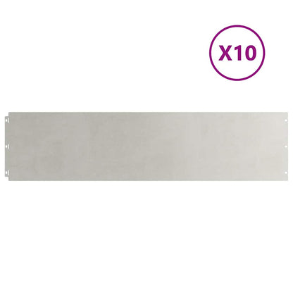 Bordure per Prato 10 pz 25x103 cm Acciaio Inossidabile | homemem39