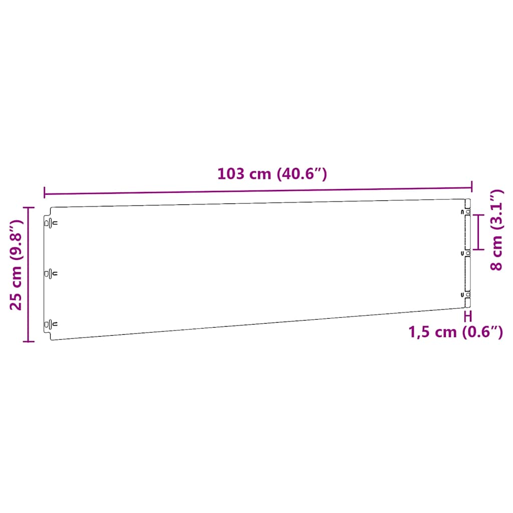 Bordure per Prato 20 pz Bianchi Acciaio Laminato a Freddo | homemem39